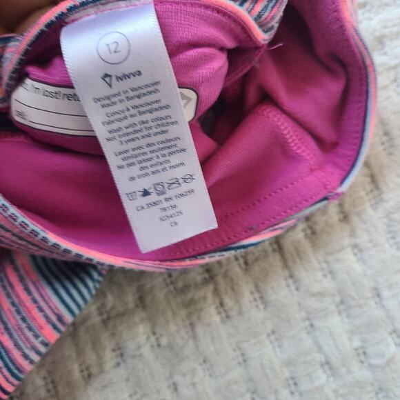 Ivivva By Lululemon Athletic Multicolor Leggings Girls Size 12 - Picture 6 of 9